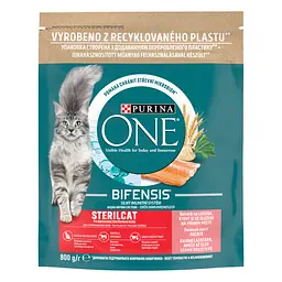 Сухой корм для стерилизованных котов Purina One Sterilcat с лососем и пшеницей 800 г (12486395)