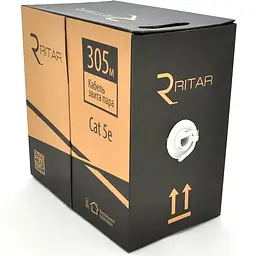 Кабель (патч-корд) Ritar КВП UTP (4x2x0.48) 4p 24 AWG, для внутр. робіт, 305м, White