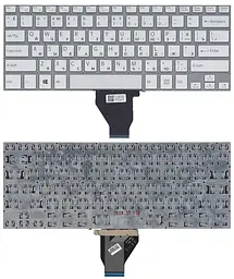 Клавіатура для ноутбука Sony Vaio (FIT 14E) Silver, (No Frame) - мініатюра 3