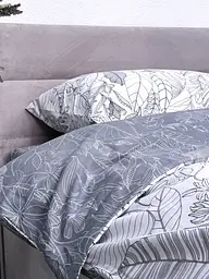 Комплект постільної білизни Ecotton полуторний 150х215 см сатин двосторонній білий (рис. 24312) (24929) - мініатюра 2