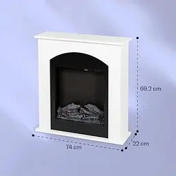 Електричний камін Klarstein Elbrus 2000 Вт LED білий (10037971) - мініатюра 6