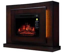 Камінокомплект зі світлодіодним підсвічуванням ArtiFlame LUCCA AF23S МАХАГОН КОРИЧНЕВИЙ АНТИК (зі звуком)