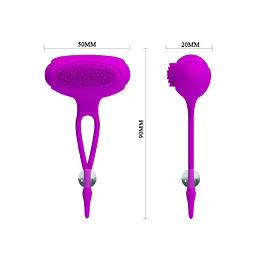 Затискачі для сосків - Pretty Love Bancroft Nipple Vibrator Purple - мініатюра 7