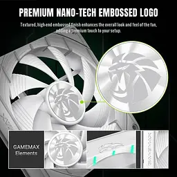 Вентилятор GameMax 120мм Tornado T12 ARGB-W - мініатюра 6