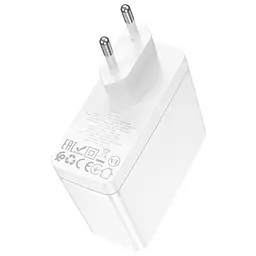 Мережевий зарядний пристрій Borofone BN11 Imperial PD 100W (2Type-C/1USB) Білий - мініатюра 3
