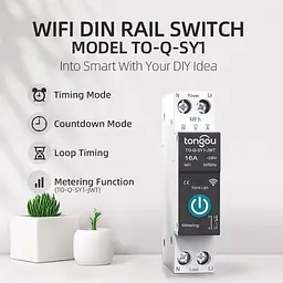 Розумний Wi‑Fi автомат Tongou 16А Tuya з моніторингом енергоспоживання TO-Q-SY1-JWT - мініатюра 3