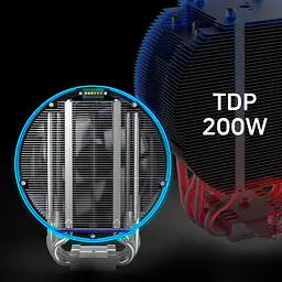 Zalman Процесорний кулер Zalman ZET5, ARGB LGA 1851, 1700, 1200, 115x, AM5, AM4, 4pin PWM, 3pin+5VARGB, TDP200W, чорний - мініатюра 6