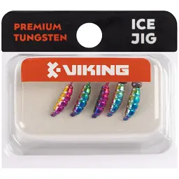 Мормишка вольфрамова Viking Fishing Shrimp+bead 0.95g 9mm Rainbow (5шт) - мініатюра 2