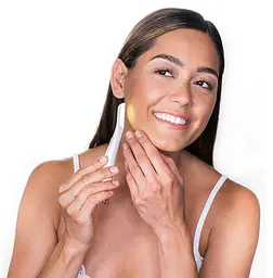 Жіночий тример для обличчя Flawless Dermaplane, білий, з LED підсвіткою, 6 лез із японської сталі - мініатюра 4