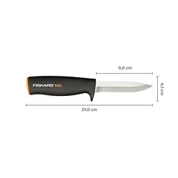 Ніж загального призначення Fiskars з чохлом K40 125860 (1001622) - мініатюра 2