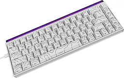 Клавіатура Ajazz NK68 Red switches Side contour White (NK68-R-S-W) - мініатюра 2