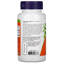 Натуральна добавка NOW Elderberry 500 mg, 60 вегакапсул - мініатюра 3