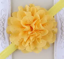 Пов'язка на голову дитяча для новонароджених One Size жовта