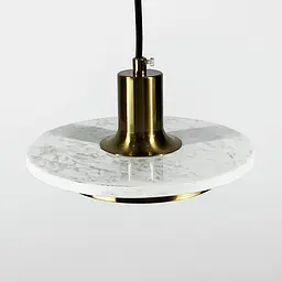 Підвіс Lumina із білим мармуровим плафоном LED в стилі Ар-деко Line.F SC 2/1 WH - мініатюра 3
