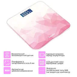 Ваги підлогові Sonifer SF-1909 Pink - мініатюра 3