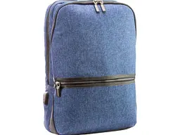 Рюкзак Optima поліестр синій 45x31x11см USB Techno арт.O97594-02