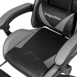 Крісло геймерське Kruger & Matz GX-150 з підставкою для ніг Black/Grey - мініатюра 2