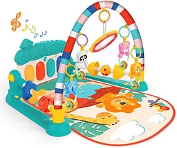 Музичний центр активності eners Baby Gyms Play Mats  Kick&Play Piano Gym Tummy Time — М'який килимок для новонароджених