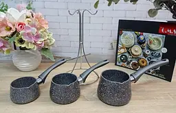 Набір турок OMS. Collection 3227 Grey 3 шт - мініатюра 6