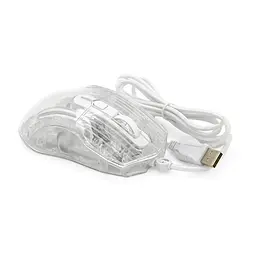Миша провідна JEDEL GM1400, 6 кнопок, 1000/2400/3200/4800/6400/7200DPI, кабель 1,5 м. RGB підсвічування. 128х77х40 мм. Transparent. Box