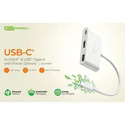 Багатопортовий мультиадаптер J5create JCA379EW-N, USB Type-C 3-в-1 білий - мініатюра 5