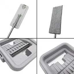 Швабра з відром комплект Scratch Cleaning Mop G3 Middle з автоматичним віджимом і складною ручкою - мініатюра 2