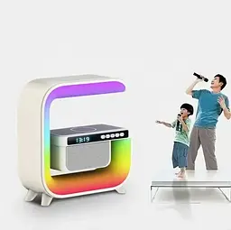Акумуляторний нічник G-Smart G3 mini RGB з Bluetooth колонкою та зарядкою для телефону - мініатюра 7