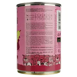 Вологий корм для собак Dolina Noteci Superfood з м'ясом качки та перепілки 400 г - мініатюра 4