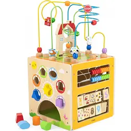 Бізікуб Viga Toys 5 в 1 дерев'яний (44591) - мініатюра 2