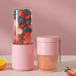 Портативний блендер/соковитискач N8 400+300ml 60W 1500mAh Pink - мініатюра 2