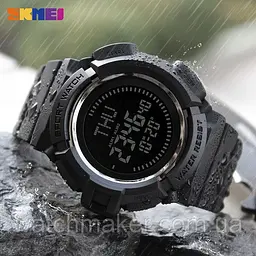 Спортивний годинник Skmei 1300 з компасом водонепроникні Чорні - мініатюра 5