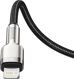 Кабель Baseus Cafule Metal Type-C to Lightning PD 20W (0.25m) black (CATLJK-01) - мініатюра 2