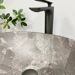 Умивальник VBI Parma dark grey stone matt накладний VBI-011019, Сірий - мініатюра 4