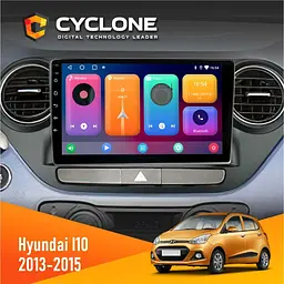 Штатна магнітола Hyundai i10 2013-2015 Cyclone C9-001 2x32 CPL Cyclone (НФ-00004293)
