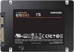 Накопичувач SSD Samsung 870 EVO 2.5" SATAIII 3D TLC 1TB (MZ-77E1T0B) - мініатюра 2