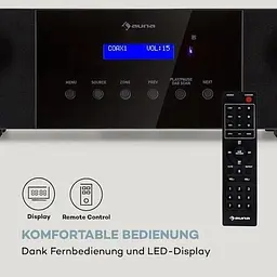 Стерео підсилювач Auna AMP-4000 DAB Hifi 400Вт (10038329) - мініатюра 5