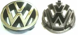 Емблема для Volkswagen 100 мм / пластикова / вставна / Passat 88-95 перед