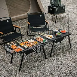 Стол для барбекю стальной Naturehike CNK2300CW014 (Черный) - мініатюра 3