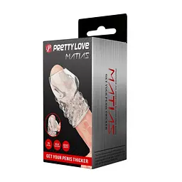 Насадка на пеніс Pretty Love Matias 6.5 см прозорий - мініатюра 10