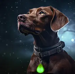 Світлодіодний LED-маячок Happet «Діамант» з USB для собак та котів, зелений (LE06) - мініатюра 2