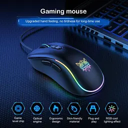 Миша ONIKUMA Gaming CW907 RGB підсвітка провідна чорна - мініатюра 3