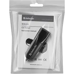 Зарядний пристрій Defender 2xUSB 12W 2.1A ECA-24 (83824) - мініатюра 3