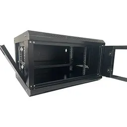 Шафа настінна GEAR 12U 19'' 530x400x600 мм, + Полиця 19, black (GWMSN-12U) - мініатюра 4