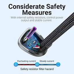 Кабель USB 2.0 AM-Type-CM, 1.5м 66W aluminum alloy, 180 ° U-Shaped Vention - мініатюра 6