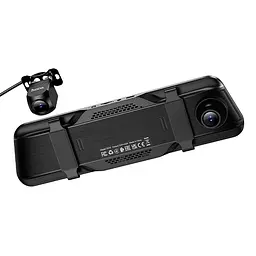Відеореєстратор - дзеркало HOCO DV16 streaming media driving recorder (dual-channel with rear camera) - мініатюра 3