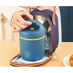 Термос для їжі - ланчбокс FOOD 0,49л харчовий термос з контейнером blue - мініатюра 4