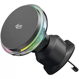 Автотримач із бездротовою зарядкою Proove Light Crystal Qi2.2 25W сірий (WHLC25002003) WHLC25002003