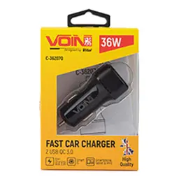 Автомобільний зарядний пристрій Voin 2USB 36W 12/24V (C-36207Q) - мініатюра 4