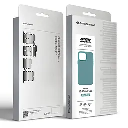 Силиконовый чехол с MagSafe для Apple iPhone 16 Pro Max, ICON2 MagCase, голубой, противоударный, панель с мягкой подкладкой, защита всего корпуса, поддержка беспроводной зарядки, совместим с защитными стеклами и пленками, ArmorStandart (ARM80199) - мініатюра 10