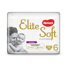 Підгузки-трусики Huggies Elite Soft Platinum 6 (від 15 кг), 26 шт. - мініатюра 2